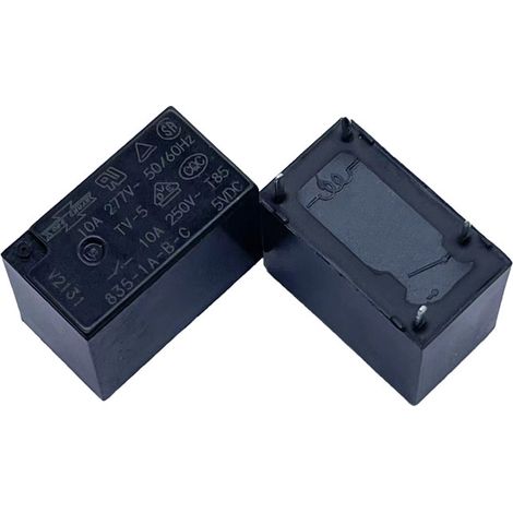 Matsukawa 835-1A-BC 5VDC 10A relay, set of 4 pins with normally open contacts, original new product.