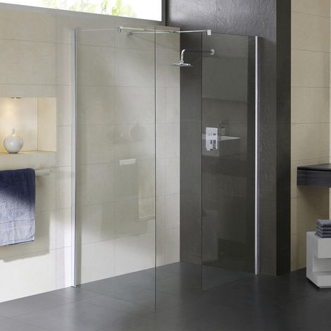 Parete Doccia Walk-in 70x110 cm in Cristallo trasparente 8mm H198 Fosterberg Gar in Corner (1/4)