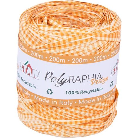Polyraphia a quadretti arancio, 15 mm x 200 m