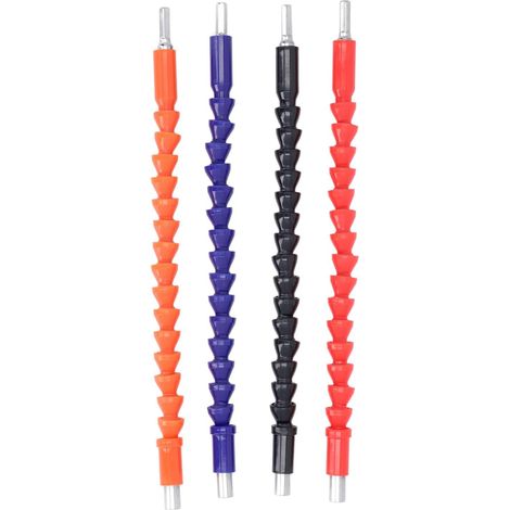 4 Pièces Embout D'extension d'arbre Flexible, 11,6 Pouces 1/4 Pouces Tournevis Pliable Arbres Souples Extensions De Foret Flexibles pour Perceuses électroniques (1/5)