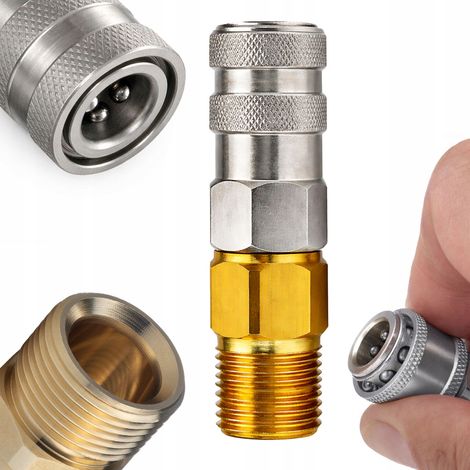 Gancio Rapido M22 INOX – Acciaio Inossidabile  Filettatura Esterna M22  Per Idropulitrici Professionali