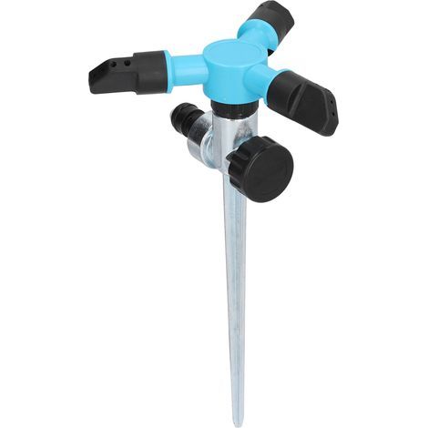 Arroseur rotatif automatique 360° 3 bras pour irrigation de jardin, buse d'arrosage à rotation complète, accessoire pour tuyau d'eau. (1/5)