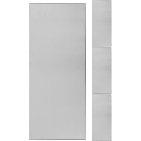 Plaque Inox Autocollante 25x11cm en Acier Inoxydable Brossé Argenté, Lot de 2pcs, Installation Facile pour Bureaux, Hôpitaux et Écoles (1/5)