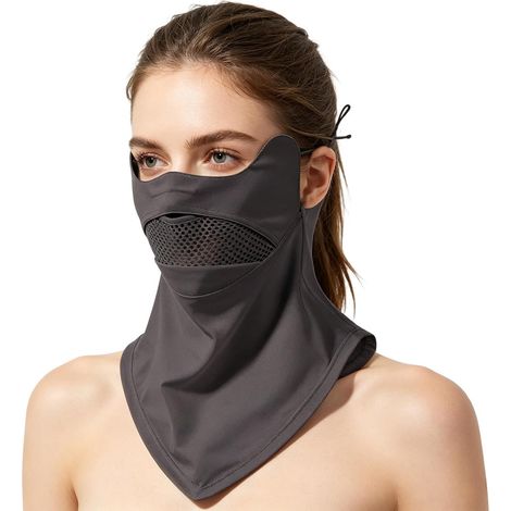 Cache-Visage Protection UV Protection UV, Écran Souple À Tours D'Oreille Tour de Cou Bandana Visage Homme Pour Adultes Hommes Femmes Pêche Camping Randonnée Moto Sports Golf Course Été (1/5)