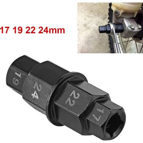 Outil de démontage de l'axe hexagonal de roue avant de moto (1 pièce) pour roues de 17, 19, 22 et 24 mm (1/5)