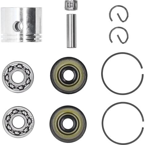 Kit piston 41,1 mm avec roulement de vilebrequin compatible avec Poulan 220, 221, 260, 1950, 2150, 2250, 2450 et 2550