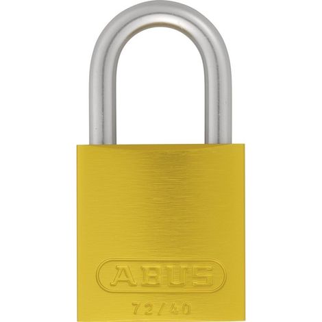 Abus Vorhangschloss Aluminium 72LL/40 gelb vs. 1 Schlüssel