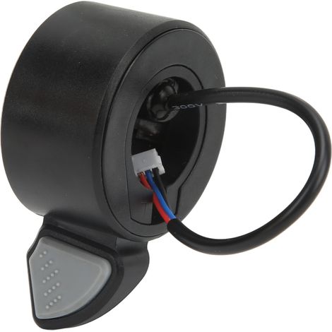 Pédale d'accélérateur pour trottinette électrique enfant, sensible, avec commande au pouce, référence 51005, borne grise (1/5)