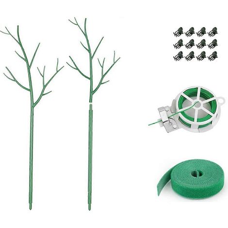 Lot de 6 tuteurs détachables pour plantes, 12 pinces pour orchidées -- (1/5)