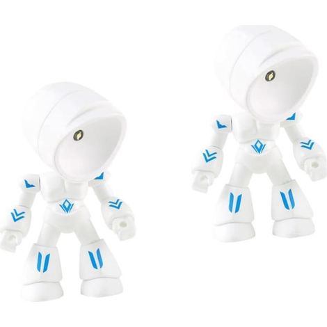 Lot de 2 lampes de table LED robot USB, veilleuse flexible à lumière douce pour chambre, bureau et déco (1/5)