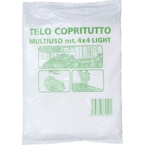Sigill - Telo Copritutto, 110 gr, Dimensione 4x4 metri, Protettivo Antisporco Multiuso, Per Imbiancatura, Arredi, Auto e Moto, Copertura Resistente per Interno ed Esterno