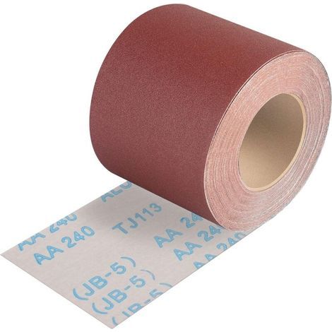 240 Grit Sandpaper Roll, 93 mm x 10 m, for Metal and Wood, for Orbital and Hand Sanders (1/5)