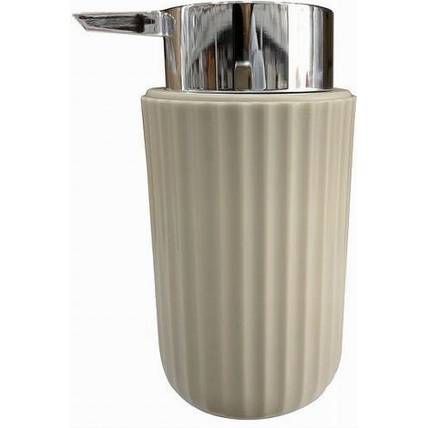 Cleafe - Dispenser Porta Sapone Liquido Accessorio Arredo Bagno Beige Decoro Plissè 59093 - (1/2)