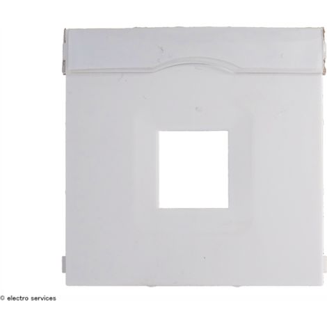 Enjoliveur Kallysta pour prise RJ45 ou HP mono  Finition: Blanc