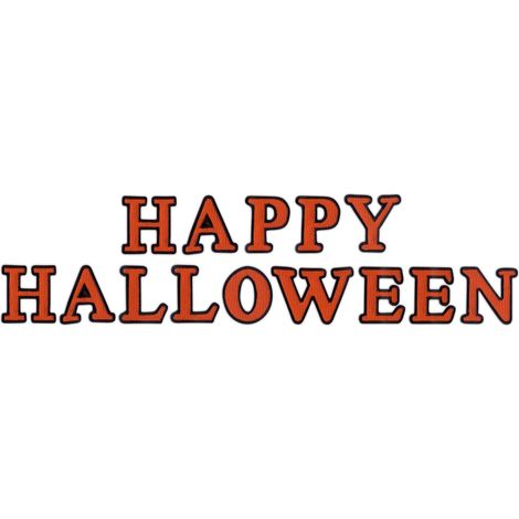 Toppa/Distintivo/Emblema ricamato "Happy Halloween" - Iscrizione - Retro magnetico