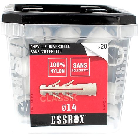 ESSBOX de 20 Chevilles Nylon Classik 14X75 (1/2)