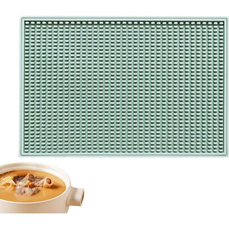 Tappetino raccogli gocce in silicone di grandi dimensioni, resistente al calore, ad asciugatura rapida, superficie antiscivolo, design flessibile e facile da pulire