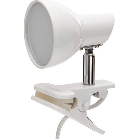 Velamp Charly Lampada LED da Tavolo/Scrivania con Clip 5 W, Bianco (1/5)