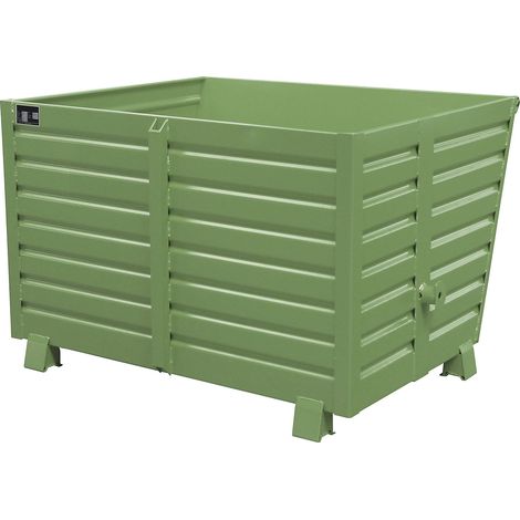 Bauer Südlohn Benne basculante empilable BSK 150, peint, vert réséda (1/4)
