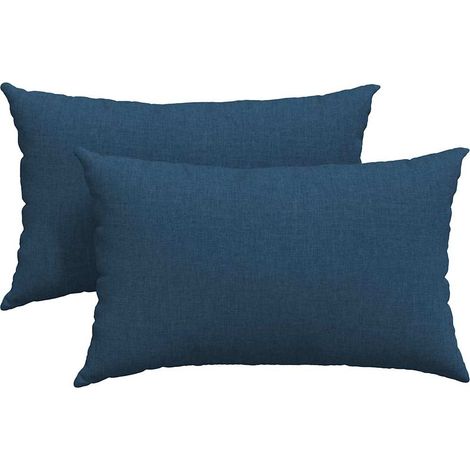 Maison Exclusive - Coussins de canapé 2 pcs Bleu 50 x 30 cm tissu