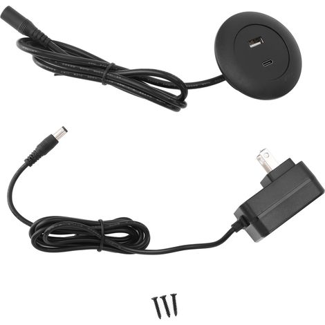 Presa di corrente integrata, hub di ricarica USB da tavolo, porte A e C per divano e comodino. (1/5)