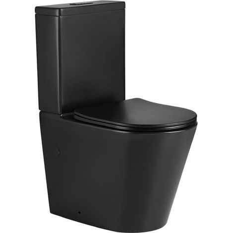 NOVOBATH VENECIA Inodoro Rimless Completo Compacto Negro Mate - ref: WC-VENECIABLACK (1/5)