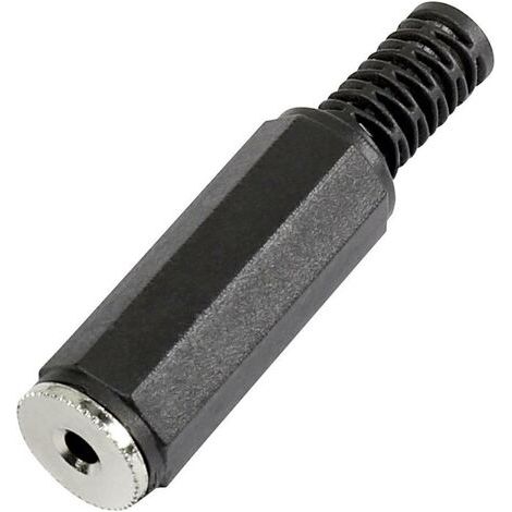 Jack 2.5 mm femelle, droit TRU COMPONENTS 595212 Nombre de pôles: 2 mono noir 1 pc(s) S835301 (1/2)