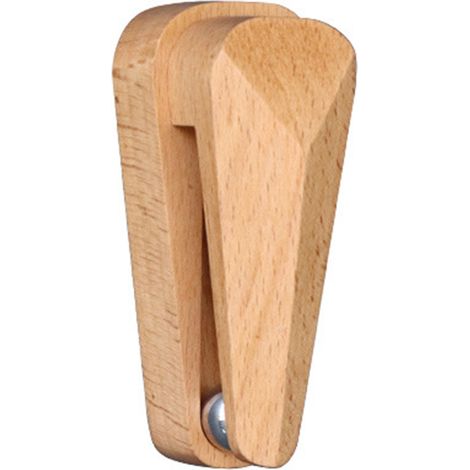 Pinces à serviettes auto-adhésives en bois de hêtre avec bille en acier au carbone à gravité unique, support mural multifonctionnel sans perçage pour placards, cuisine, chambre à coucher (1/5)
