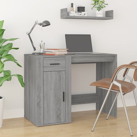 Desk Grey Sonoma 100x49x75 cm Engineered Wood vidaXL (1/5)