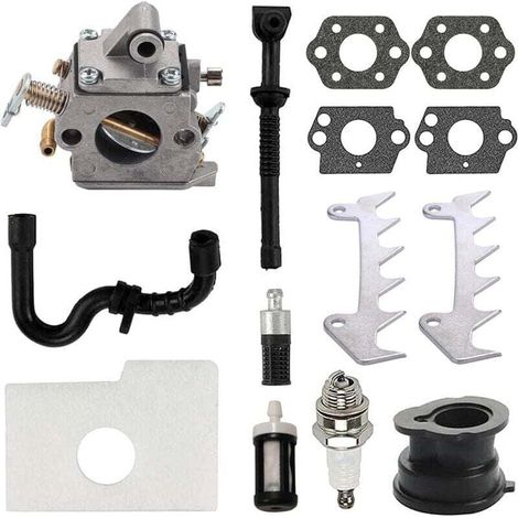 Kit de carburador C1Q-S57B para motosierra Stihl MS180/MS170/MS170C/MS180C/017/018, XU, reemplaza C1Q-S57A 1130 120 0603 1130-124-0800 - KZQ (1/4)