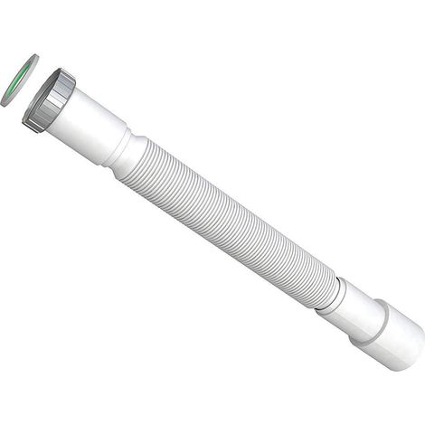 FPLUS manguito flexible 1" 1/4 32 , Tubo flexible de desagüe, sifón, separador de olores para lavabo de 5/4" y 32 mm de diámetro, montaje sencillo sin herramientas, ampliable de 39