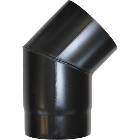 Coude à 45° acier noir - Ø 130