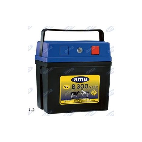 AMA B300 Ranch-Elektrifizierer für Zäune mit 9 V Stromversorgung 36002