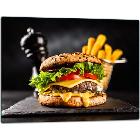 Planche à découper en verre 52x40 pour hamburgers