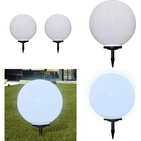 Wegeleuchten 2 Stk. LED 50 cm mit Erdspieß - LED Solarleuchte - Gartenleuchte - Outdoor Beleuchtung - Wegleuchtern - Terrasse Beleuchtung - Home & Living (1/5)