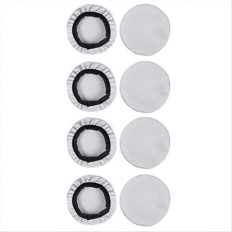 4 Pairs 8CM Elastic Earpad Housses Casque Housses Stretchable et Washable Sanitary Earcup Protection Gris (1/5)