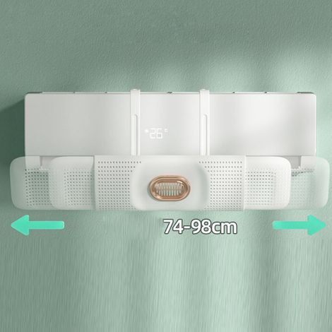 Déflecteur de vent pour climatiseur, grille d'aération anti-flux d'air direct, déflecteur d'air froid, sans installation, abri post-partum, déflecteur de vent, montage mural, universel, + fonction som (1/5)