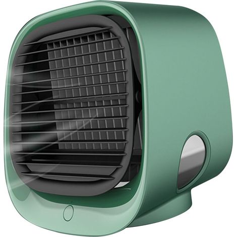 Ventilateur brumisateur portable mini rechargeable USB pour bureau, avec brumisateur d'eau rafraîchissant pour la maison et le bureau, vert