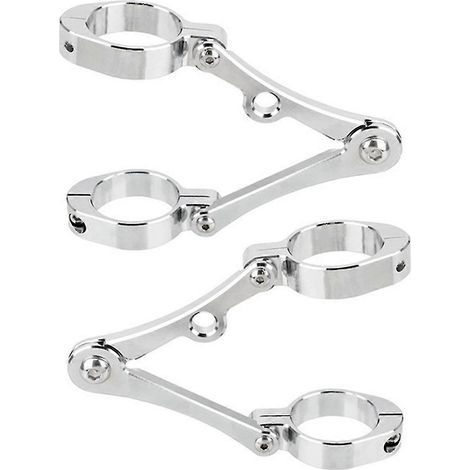 Support de phare universel pour moto, fixation argentée