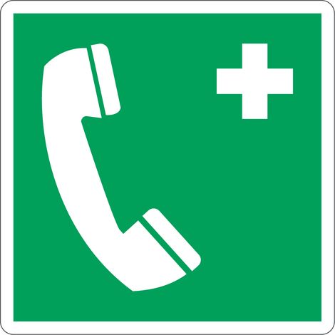 Enseigne d’urgence ISO 7010 StoreForSigns - Taille : 120120mm - Matériau : Aluminium - Size: 120120mm - Material: Aluminum