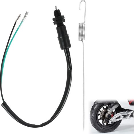 Interrupteur de Feu de Frein Arrière Universel pour Moto avec Kit de Ressort, Interrupteur lumière Frein Moto, Compatible avec Voitures, Motos, Scooters, et Voitures de Course, Installation Facile (1/5)