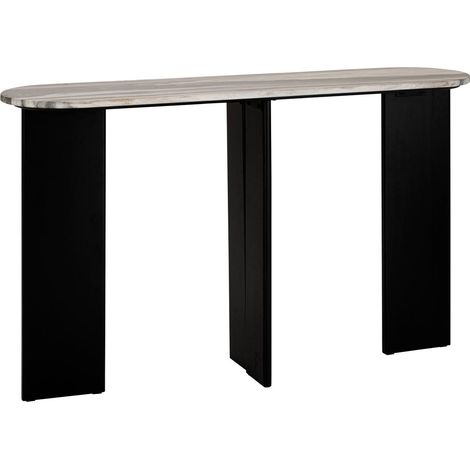 Console en Marbre "Mathilde" 140cm Noir & Gris