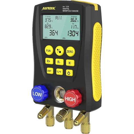 Manometro digitale per impianti HVAC, unità di misura della pressione kPa/MPa/bar/inHg/PSI, unità di misura del vuoto kPa/MPa/bar/inHg/PSI, acquisizione dati ad alta precisione, dimensioni 170 mm x 11 (1/5)