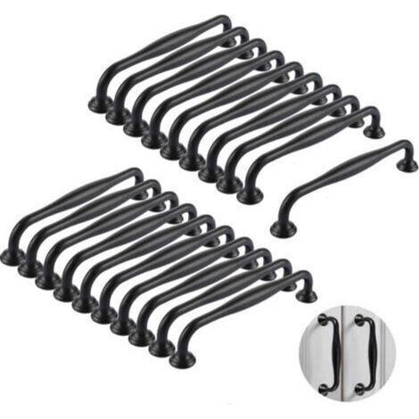 20 Pièces Poignées de Cuisine 128 mm, Poignées de Meubles Boires, Poignées de Porte de Placard, Boutons Poignées Armoire, Poignées en Alliage Aluminium avec Vis, Poignées de Meubles de Cuisine (1/5)