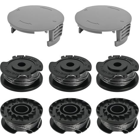 Bobine Fil Coupe Bordure pour Bosch EasyGrassCut Rotofil, 6 Bobines et 2 Couvercles, Fil Débroussailleuse (1/2)
