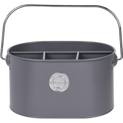 Contenitore per posate in metallo grigio (1/3)