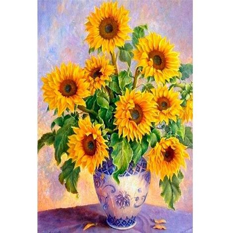 5D-Diamantmosaik – Sonnenblumen 40 x 30 cm