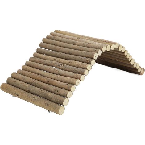 Pont en bois flexible pour petits animaux (cochons d'Inde, furets, hérissons, chinchillas, etc.) (1/3)