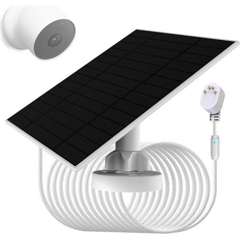 Panneau solaire amélioré de 6W avec lumière de respiration d'alerte de charge, compatible avec la caméra Outdoor (1/5)