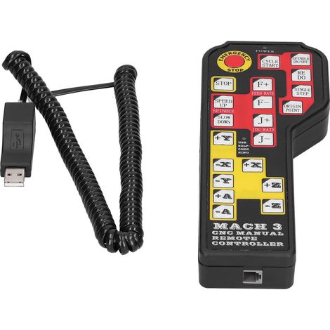 Manette USB 4 Axes avec Volant et Pédales pour Commande CNC Mach3 (1/5)